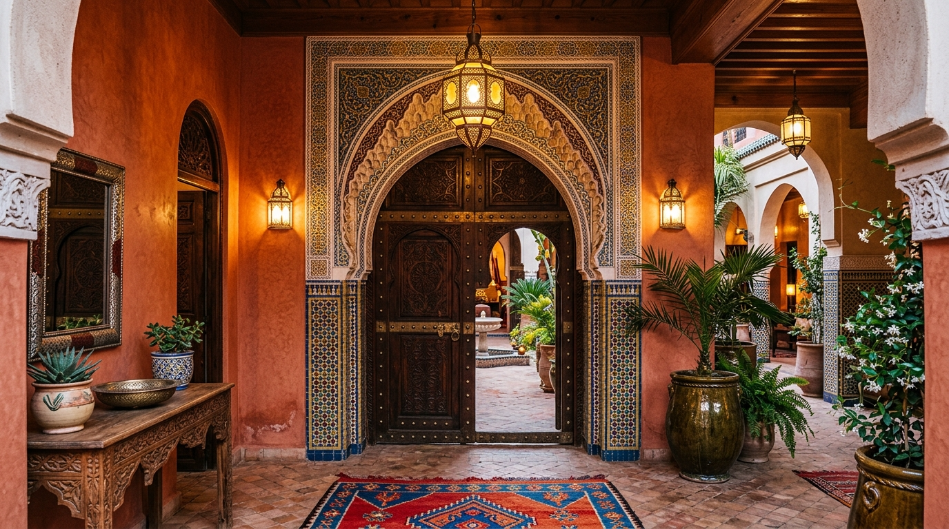 Add greenery to balance color and pattern